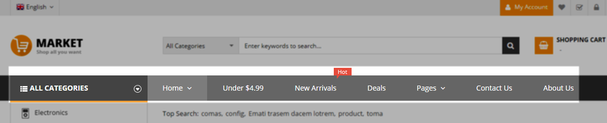 Horizontal-mega-menu