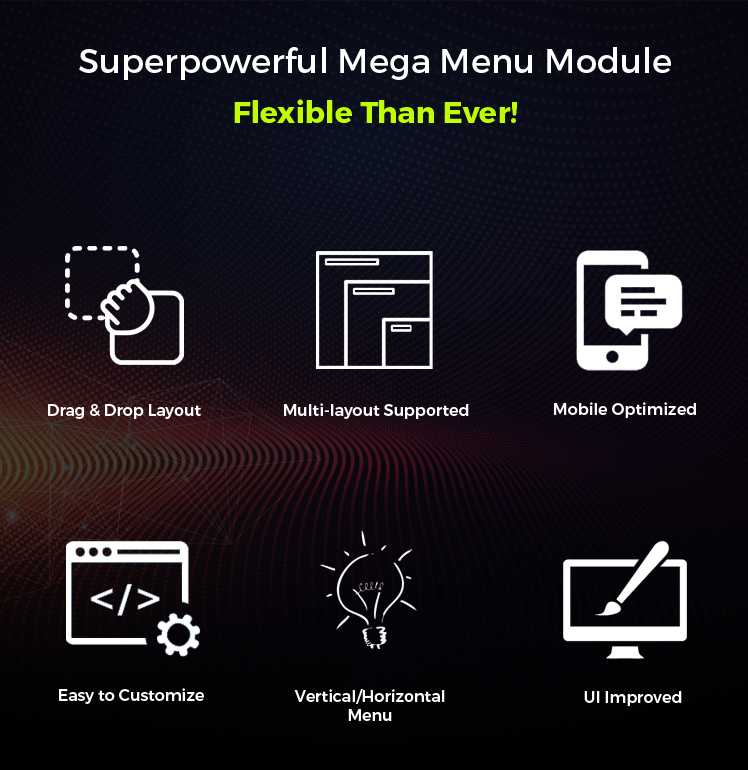 SJ Mega Menu - Drag & Drop | Mobile Optimized Joomla Module