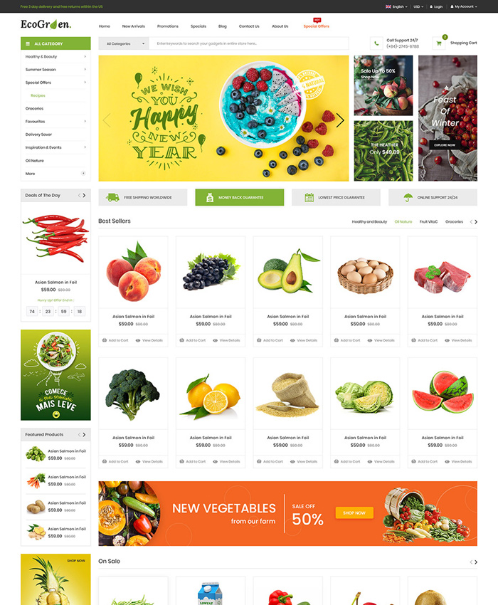 Top OpenCart Themes for Food Stores & Restaurant