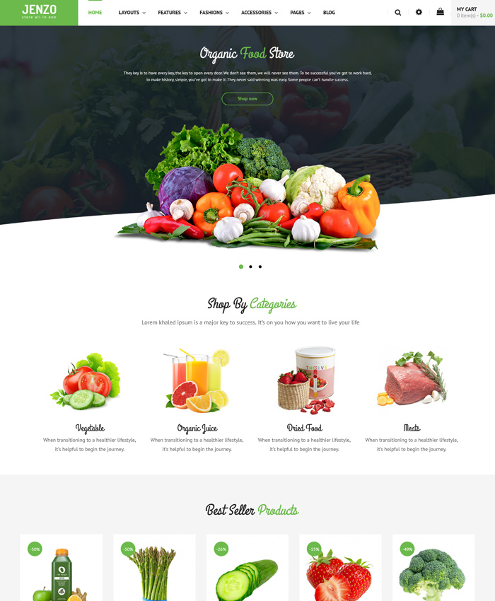 Top OpenCart Themes for Food Stores & Restaurant
