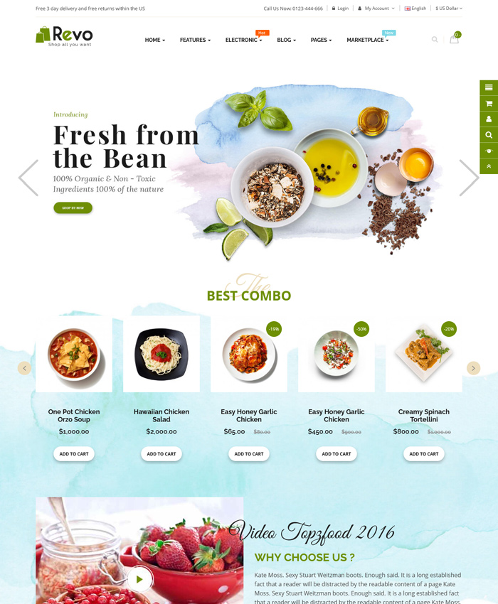 Top OpenCart Themes for Food Stores & Restaurant