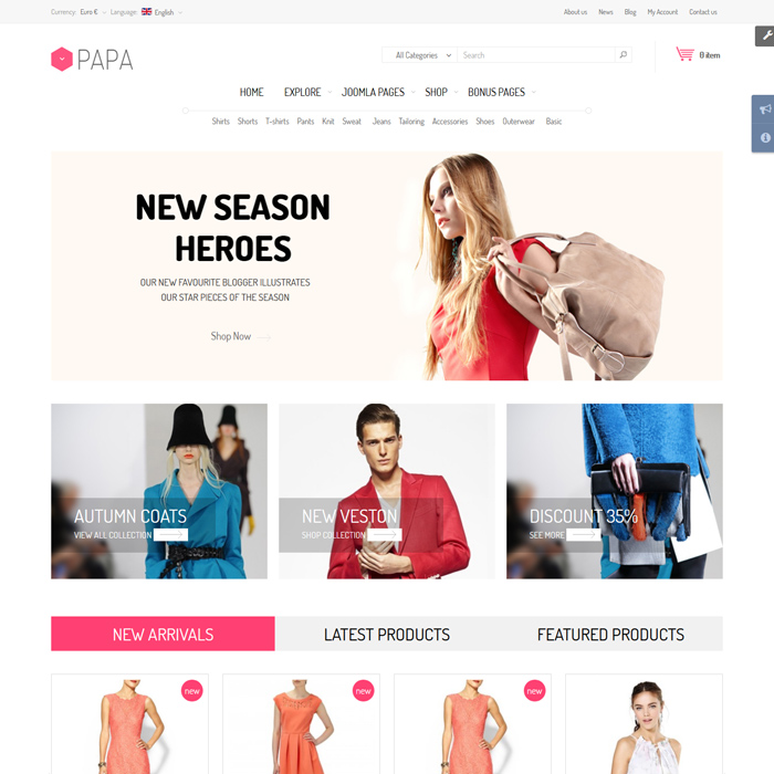 2021's 10 Best Clothes & Fashion Accessories Joomla Templates