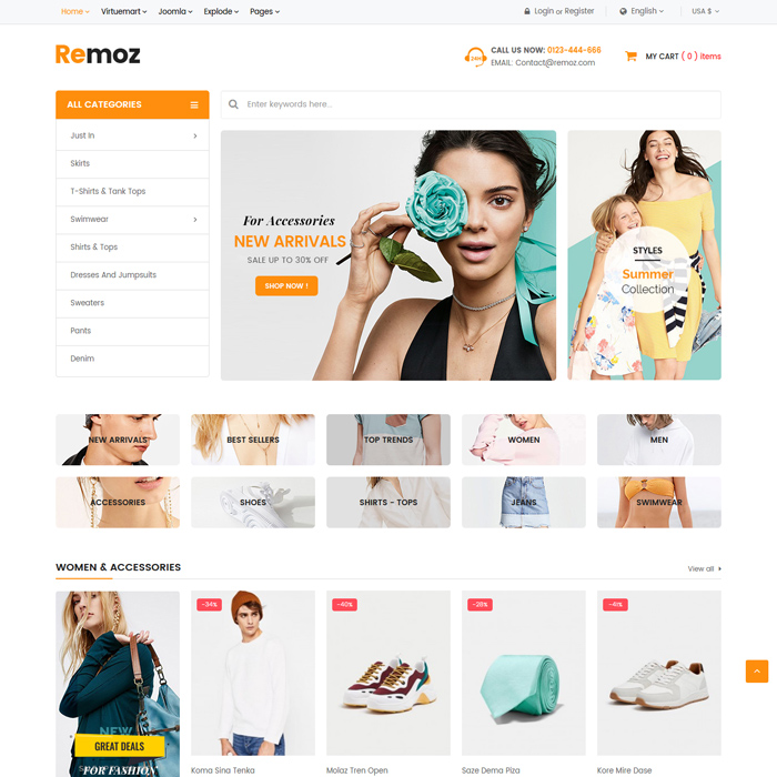 2021's 10 Best Clothes & Fashion Accessories Joomla Templates