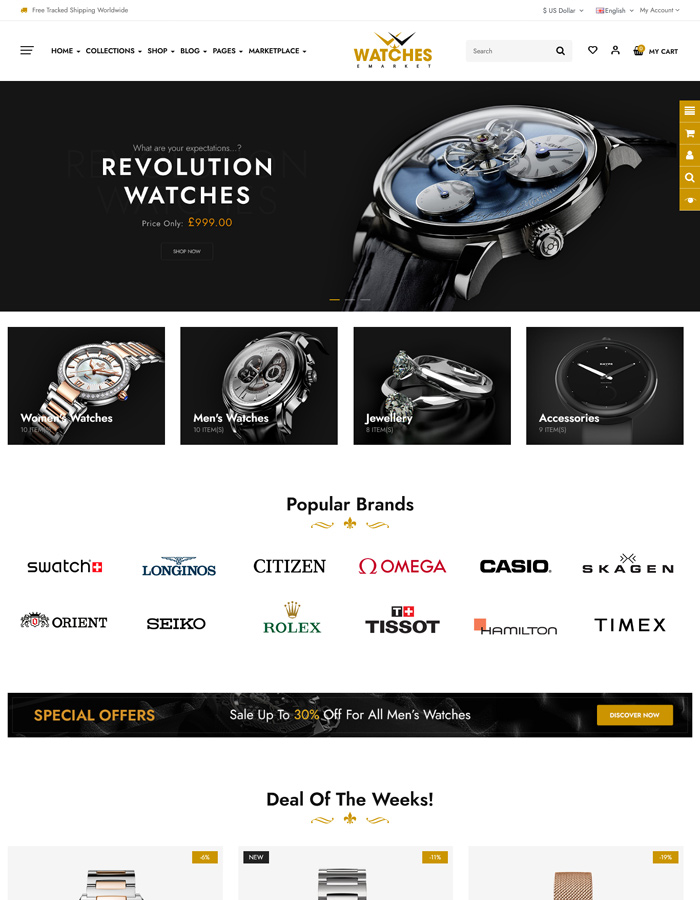 2021's Best OpenCart Themes for Watch & Jewelry Stores