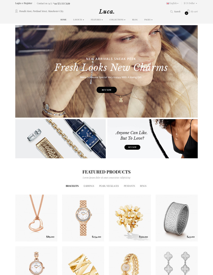 2021's Best OpenCart Themes for Watch & Jewelry Stores