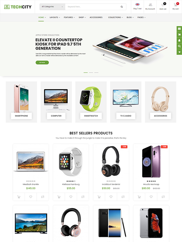 Premium Responsive OpenCart Theme - TechCity