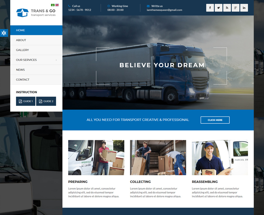 5 Top Transportation & Logistics Joomla Templates 2019