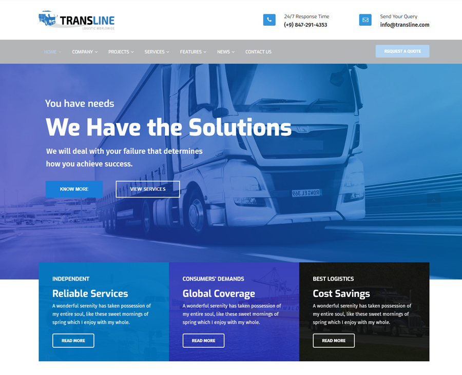 5 Top Transportation & Logistics Joomla Templates 2019