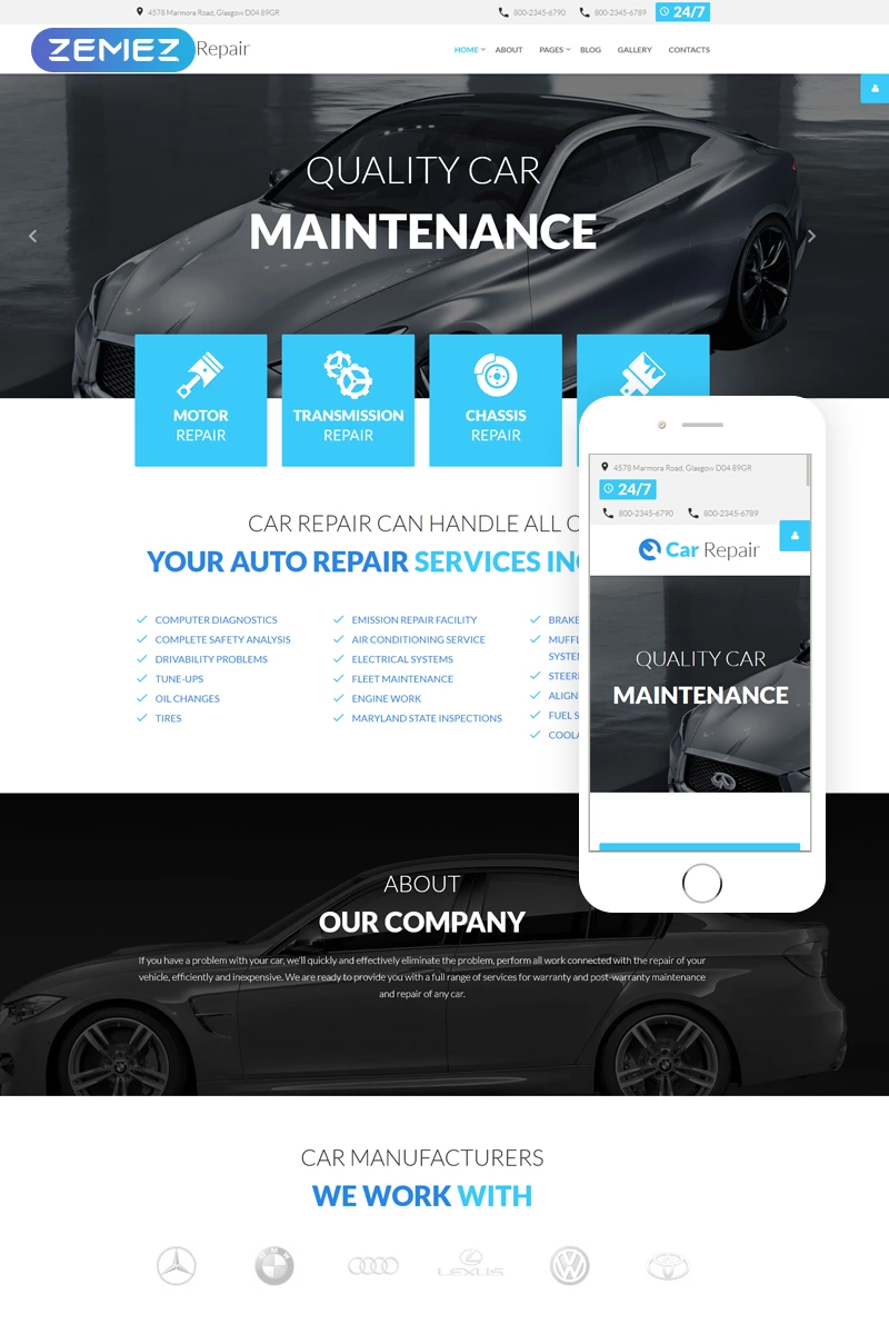 Best Joomla Templates for Autoparts, car shop, auto service websites