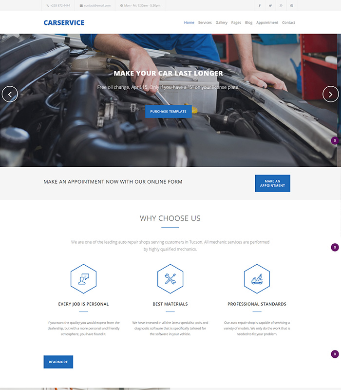 Best Joomla Templates for Autoparts, car shop, auto service websites