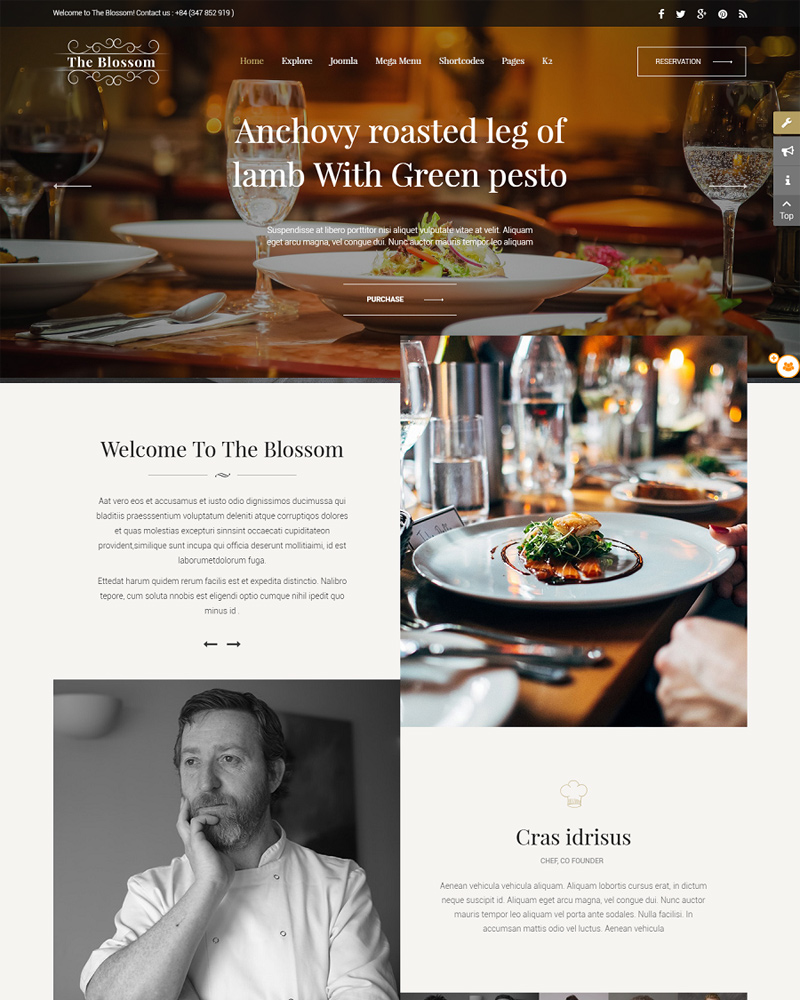 Best Food & Restaurant Joomla Templates 2019