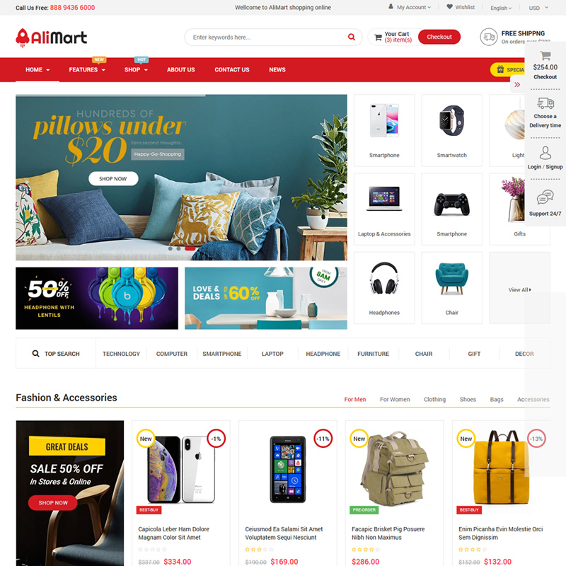 Best Free & premium Multipurpose OpenCart Themes 2019