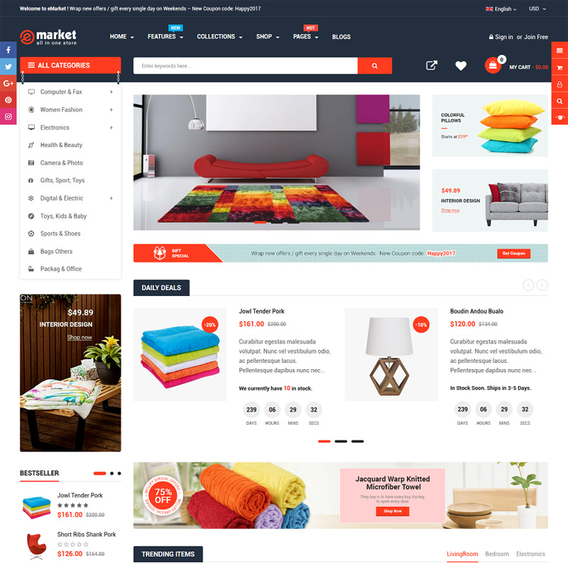 Best Free & premium Multipurpose OpenCart Themes 2019