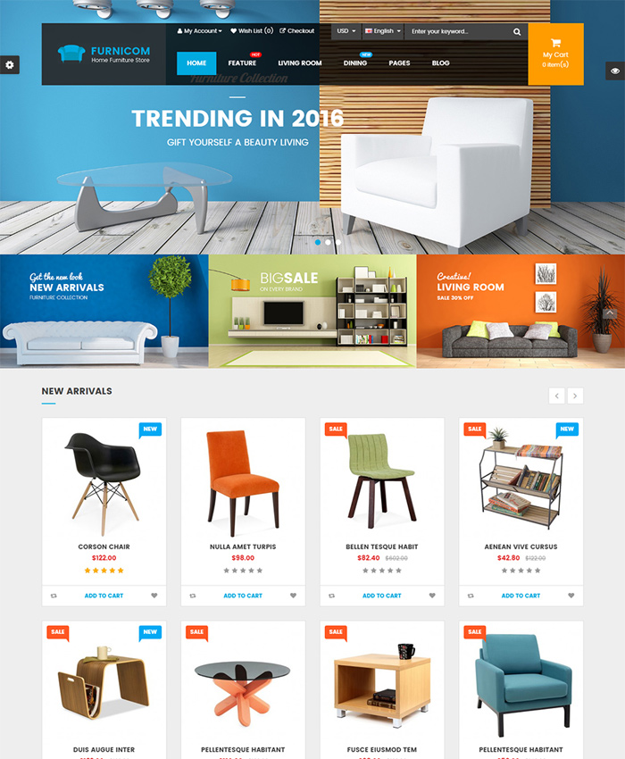 Best Furniture & Interior eCommerce OpenCart Themes for 2020