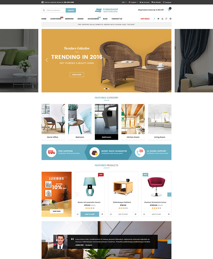 Best Furniture & Interior eCommerce OpenCart Themes for 2020