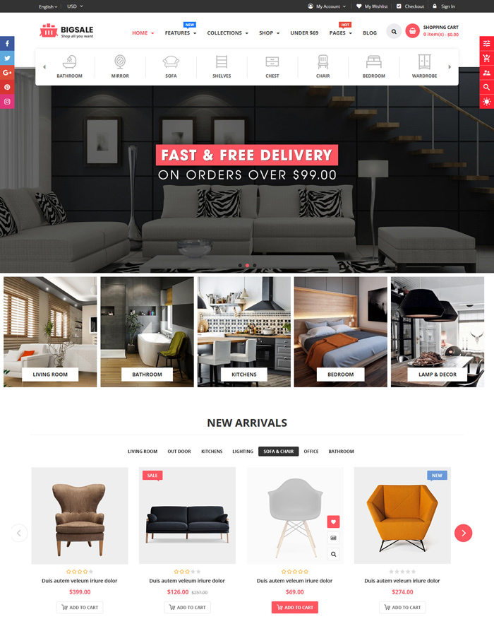 Best Interior & Furniture Shopify Themes for 2020