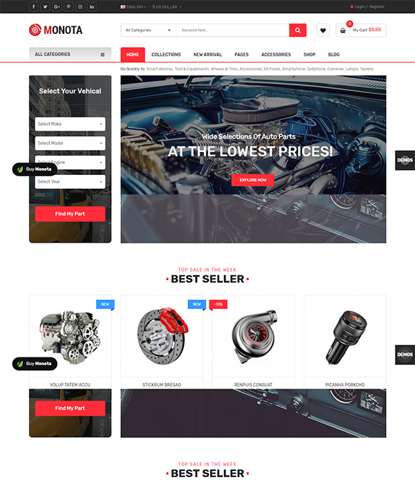 Best Premium Responsive OpenCart Theme - eMarket