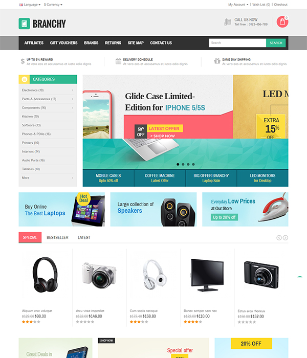 Best Premium Responsive OpenCart Theme - eMarket