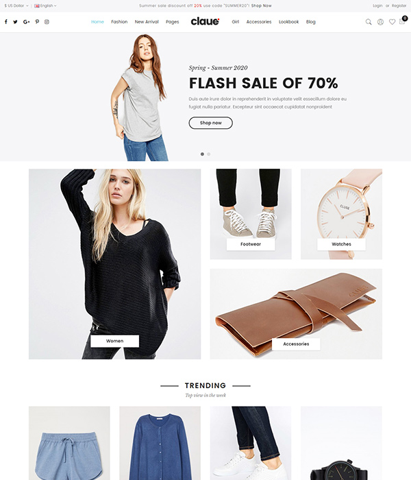 Best Premium Responsive OpenCart Theme - claue