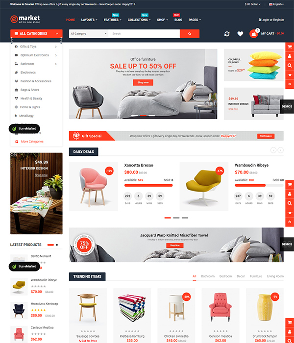 Best Premium Responsive OpenCart Theme - eMarket