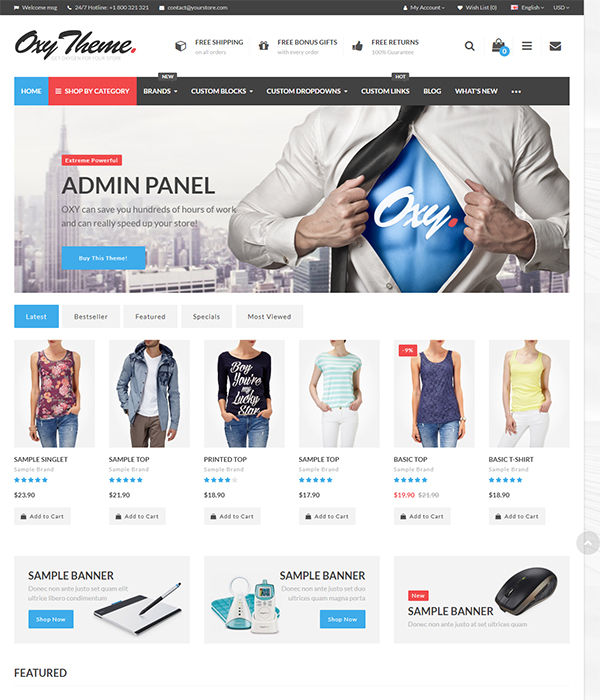 Best Premium Responsive OpenCart Theme - eMarket