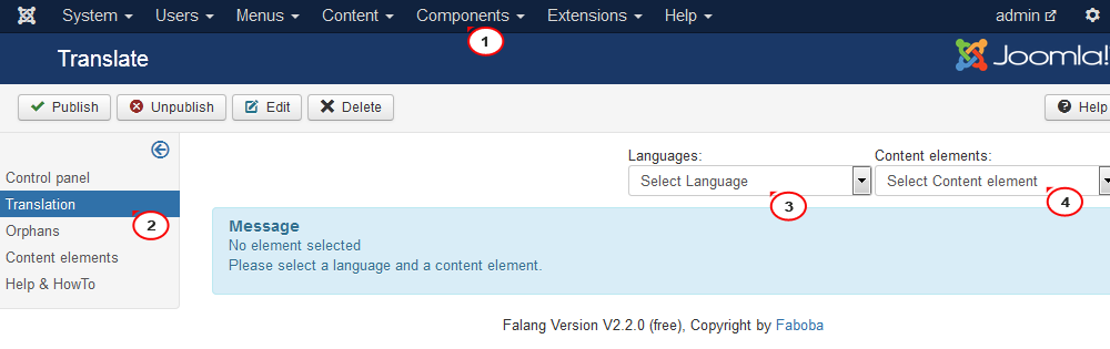 How to translate content with the Falang plugin