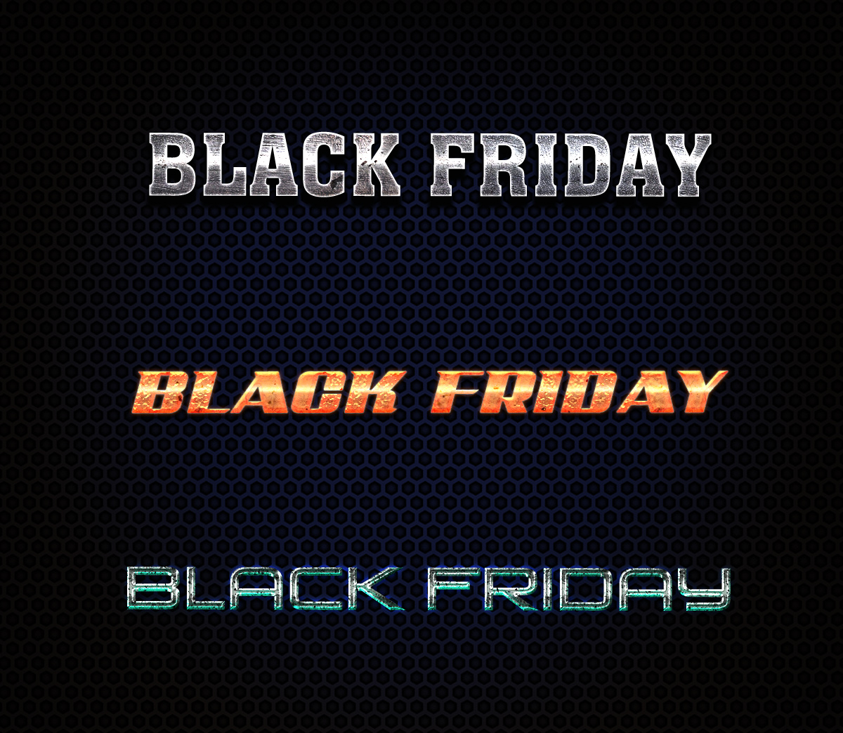 Free Black Friday Photoshop Text Effect, Layer Styles