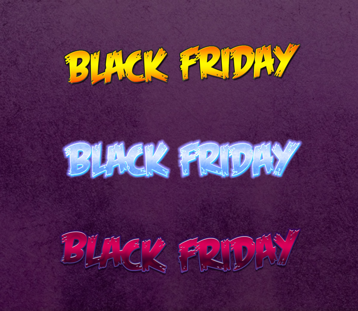 Free Black Friday Photoshop Text Effect, Layer Styles