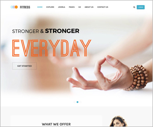 Responsive Joomla Yoga Club Center Template - SJ Fitness