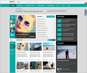 SJ Perty - Responsive Joomla News Video Template 