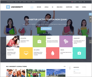 Responsive Joomla Educational Template - SJ University II