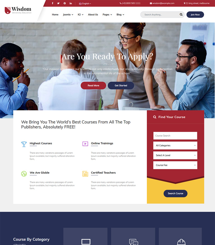 Best Education & University Joomla Template in 2019