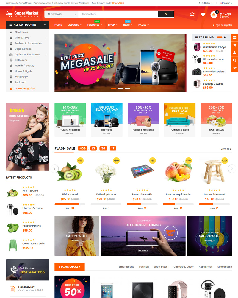 10 Top Multi Vendor | Multi Seller Marketplace OpenCart Themes 2019