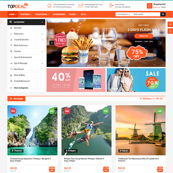 Best Premium Responsive OpenCart Theme - Topdeal