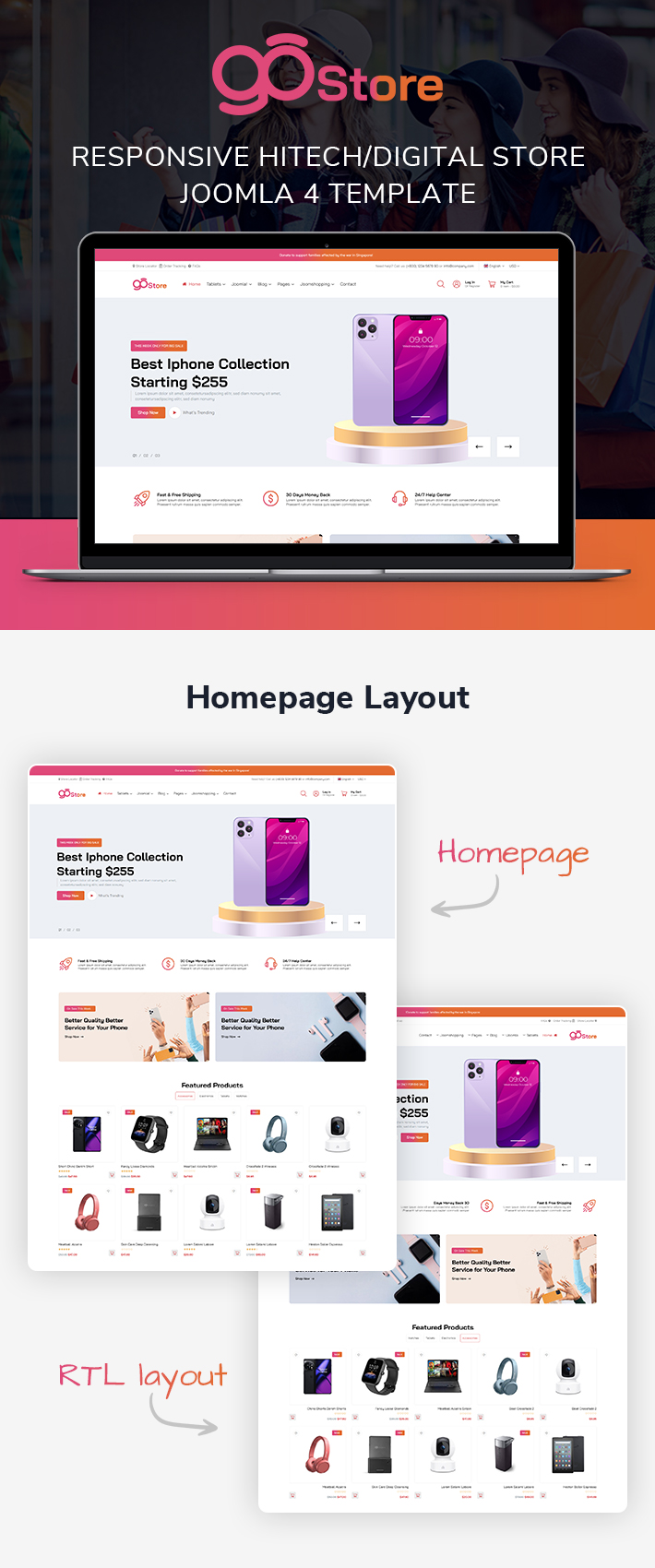 Sj Gostore - Hitech/Digital Store Joomla 4 Template