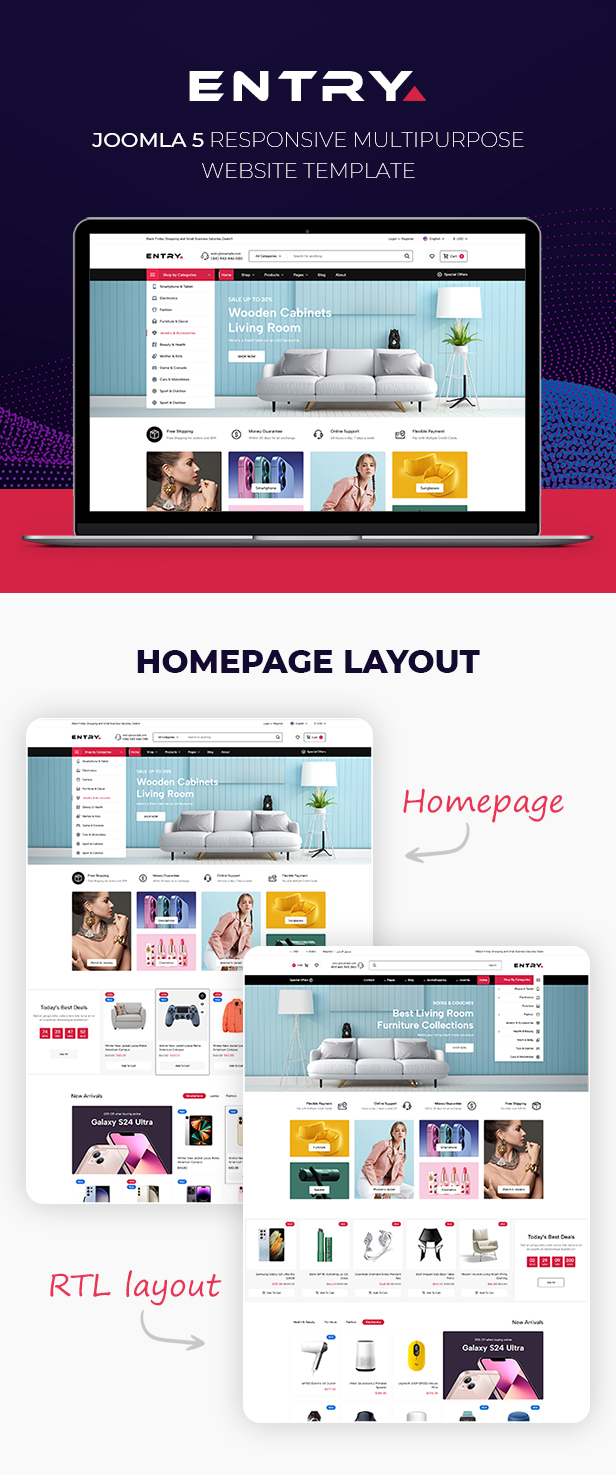 Entry - Joomla 5 Responsive MultiPurpose Website Template