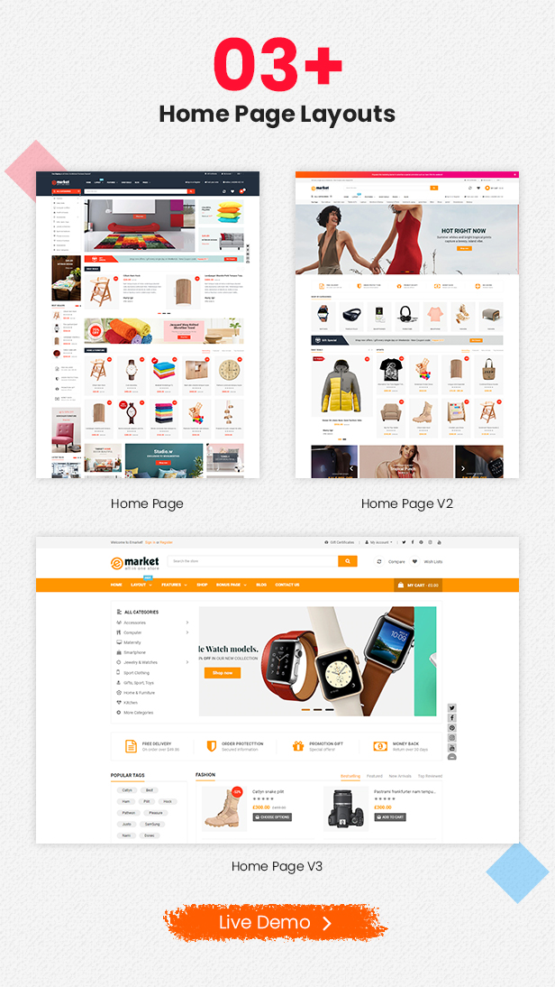 eMarket - Multipurpose Stencil Responsive BigCommerce Theme