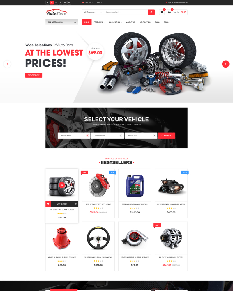 AutoStore - Responsive PrestaShop 1.7 Autopart Theme