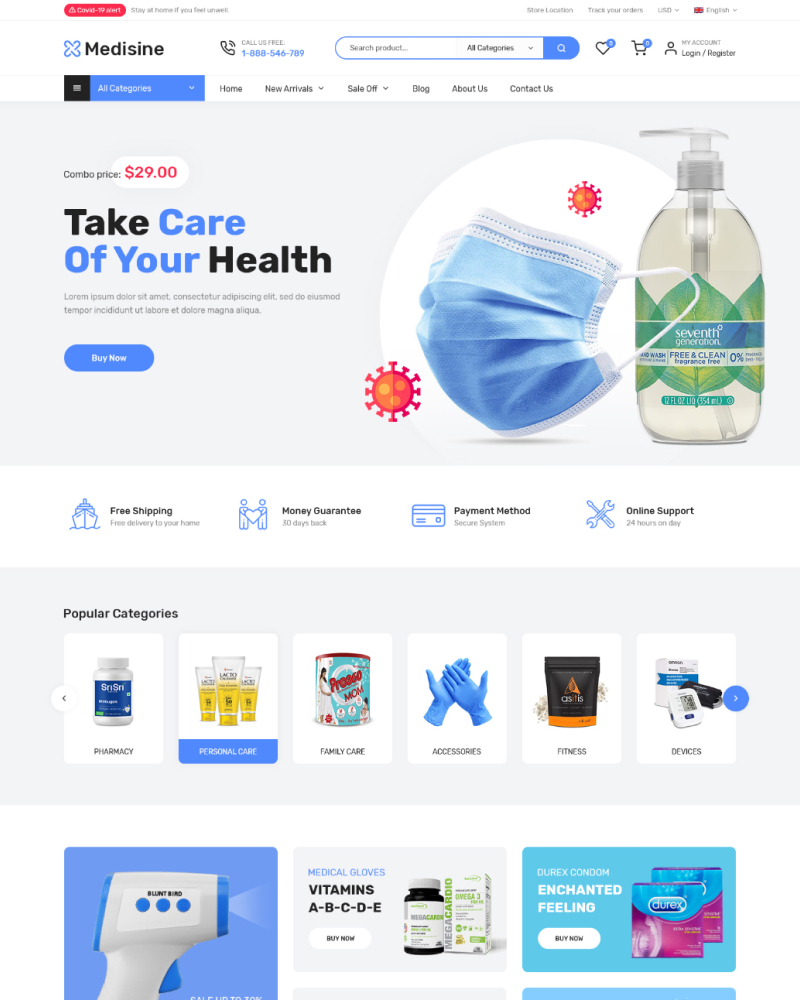 Medisine - Drug and Medical Store Prestashop 1.7 Theme