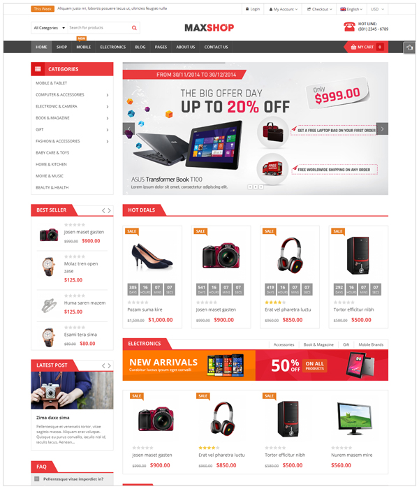 free woocommerce themes for wordpress