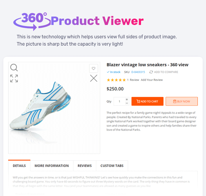 Best Magento 2 Themes - 360 product viewer