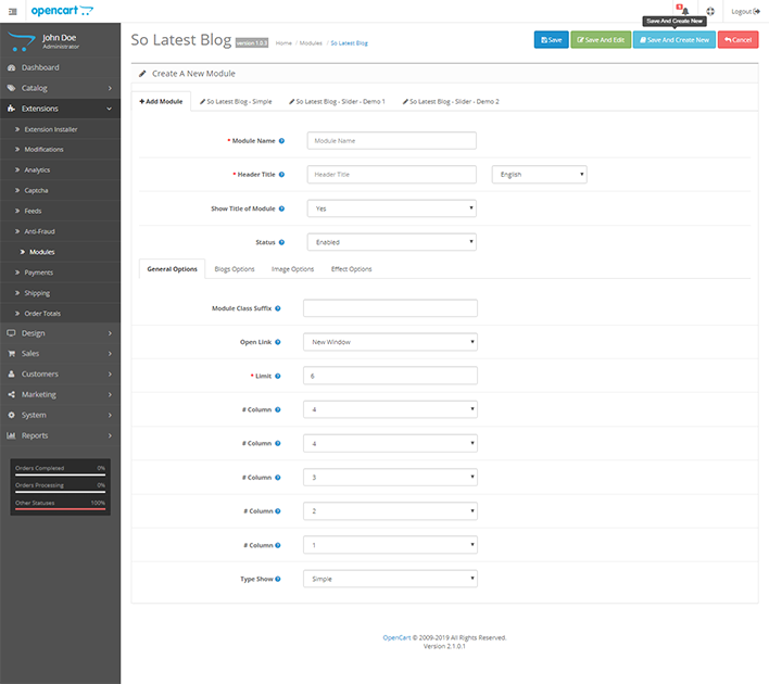 SO Latest Blog - Opencart 3 Module Free