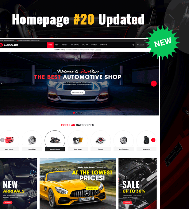 Autorparts - Multipurpose Shopify Themes with Sections Ready