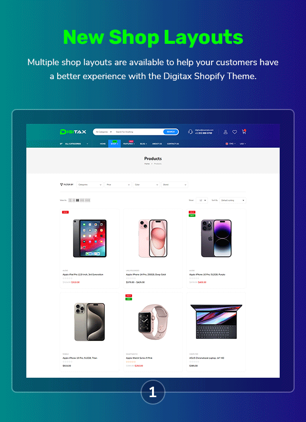 Digitax - Digital & Technology Store Shopify 2.0 Responsive Theme