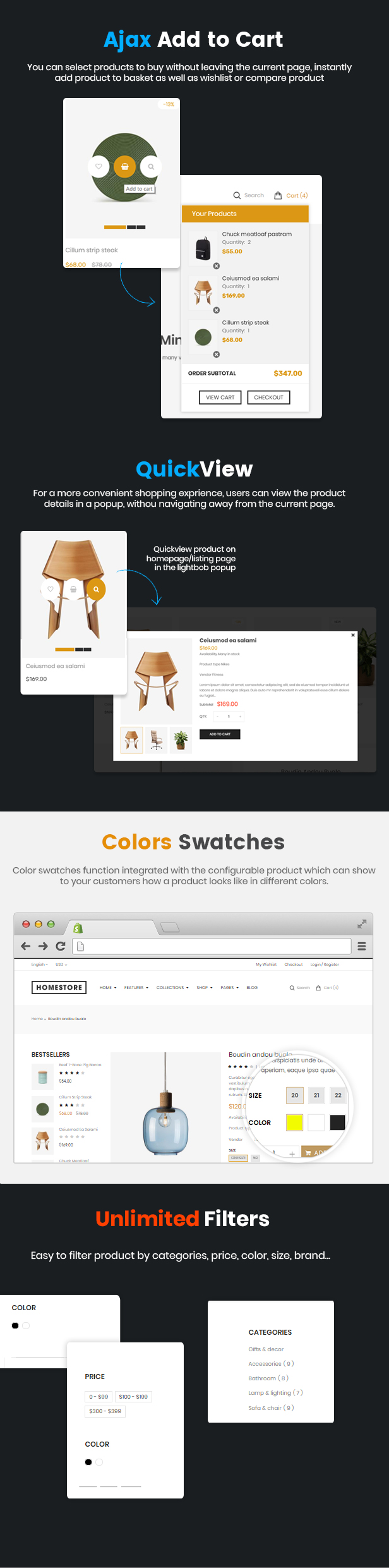HomeStore -  Multipurpose Responsive Shopify Theme with Sections