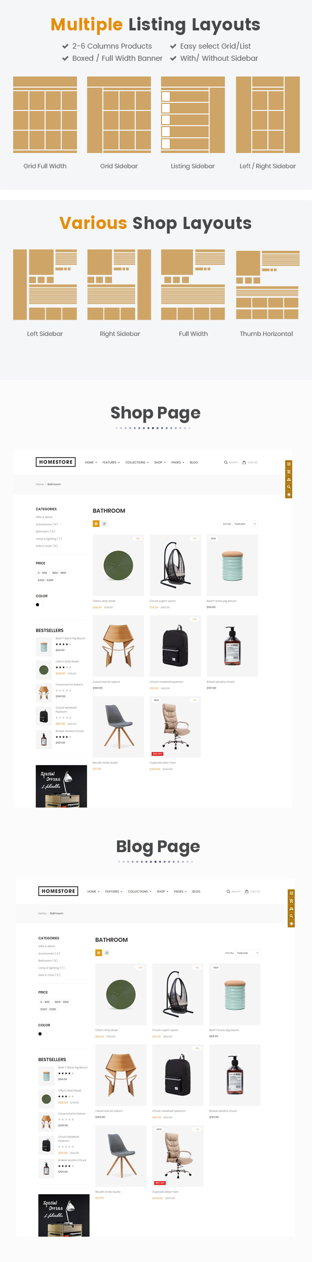 HomeStore -  Multipurpose Responsive Shopify Theme with Sections