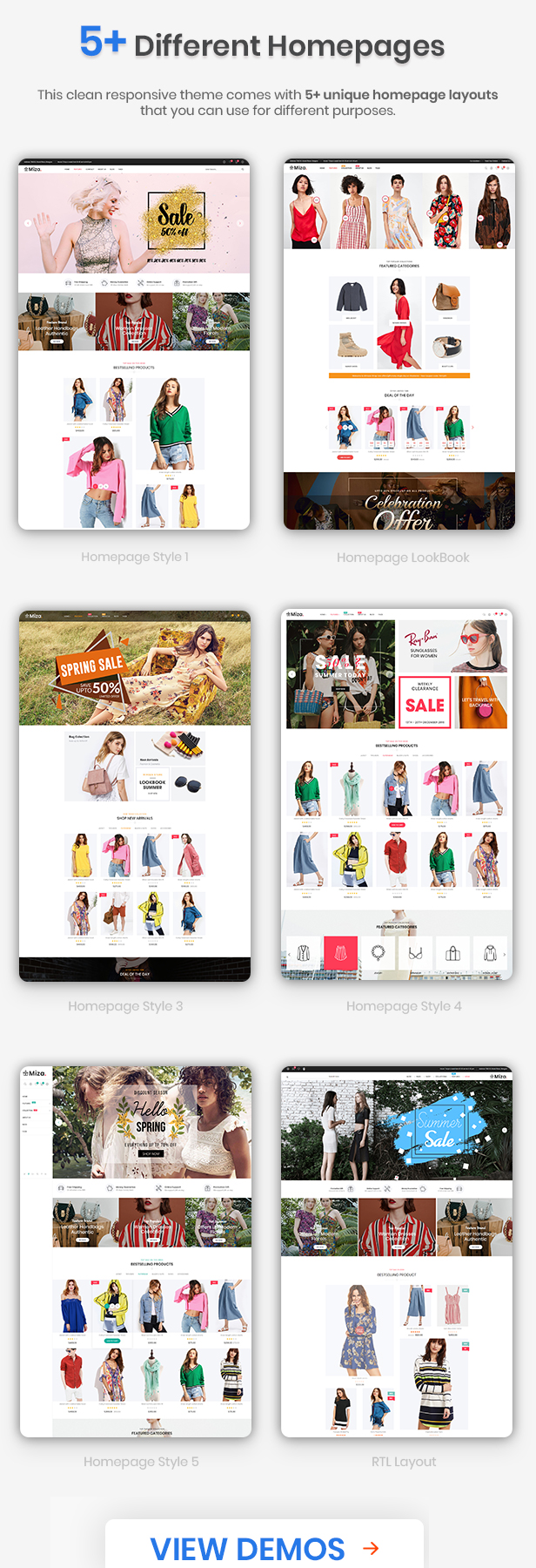 MiZa -  Multipurpose Responsive Fashion  Shopify Theme with Sections