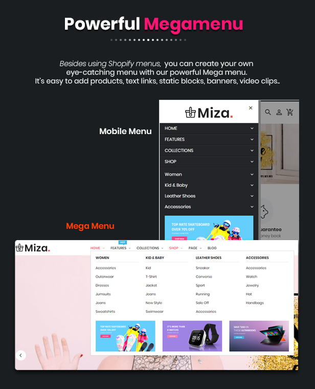 MiZa -  Multipurpose Responsive Fashion  Shopify Theme with Sections