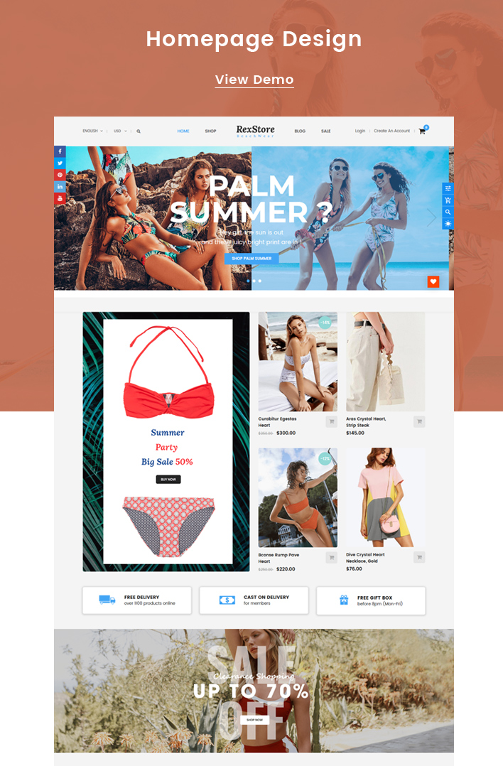 Ss RexStore - Multipurpose Swimwear & Lingerie Shopify Themes