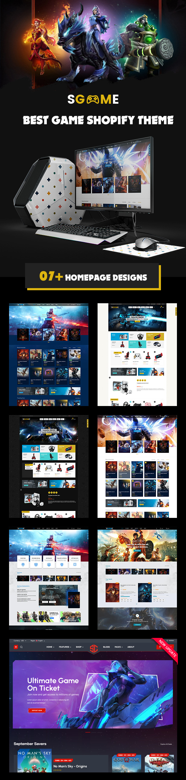 SGame - Responsive Games Shopify Theme 